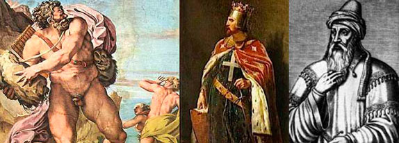 Ricardo Corazón de León, Sultán Saladino y Federico II El Grande.