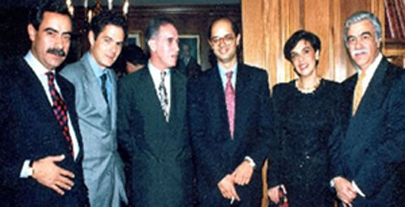 De izquierda a derecha: José Fernando Castro Caycedo, Germán Vargas Lleras, Gustavo Castro Caycedo, Enrique Vargas Lleras, Consuelo Castro Caycedo y Germán Castro Caycedo.