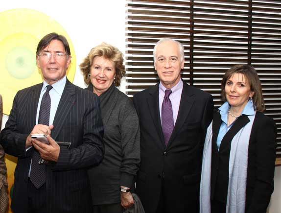 El Embajador de Francia, Pierre Jean Vandoorne, María Cristina Palau, Gustavo Castro Caycedo y Gloria cecilia Palacios