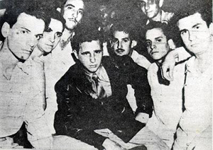 Fidel y compañeros, Rafael del Pino en primer plano a la izquierda
