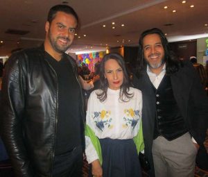 De izquierda a derecha: Mustafá Badawi, Nórida Rodríguez y Toto Vega.