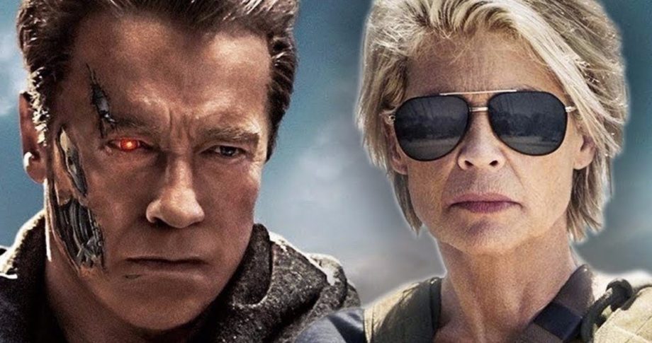 Arnold Schwarzenegger (Terminator Rev 9.7 y Linda Hamilton (Sara O´ Connor). (Foto; archivo: Convoy Network). 